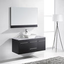 Modern Fittings Marsala 48" Single Bath Vanity with Italian Carrara Marble Top and Square Sink