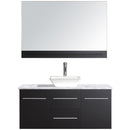 Modern Fittings Marsala 48" Single Bath Vanity with Italian Carrara Marble Top and Square Sink