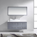 Modern Fittings Ceanna 53.5" Single Bath Vanity with Engineered Stone Top and Square Sink Faucet