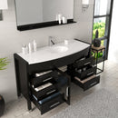 Modern Fittings Ava 55" Single Bath Vanity with Engineered Stone Top and Round Sink