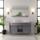 Modern Fittings Ava 55" Single Bath Vanity with Engineered Stone Top and Round Sink