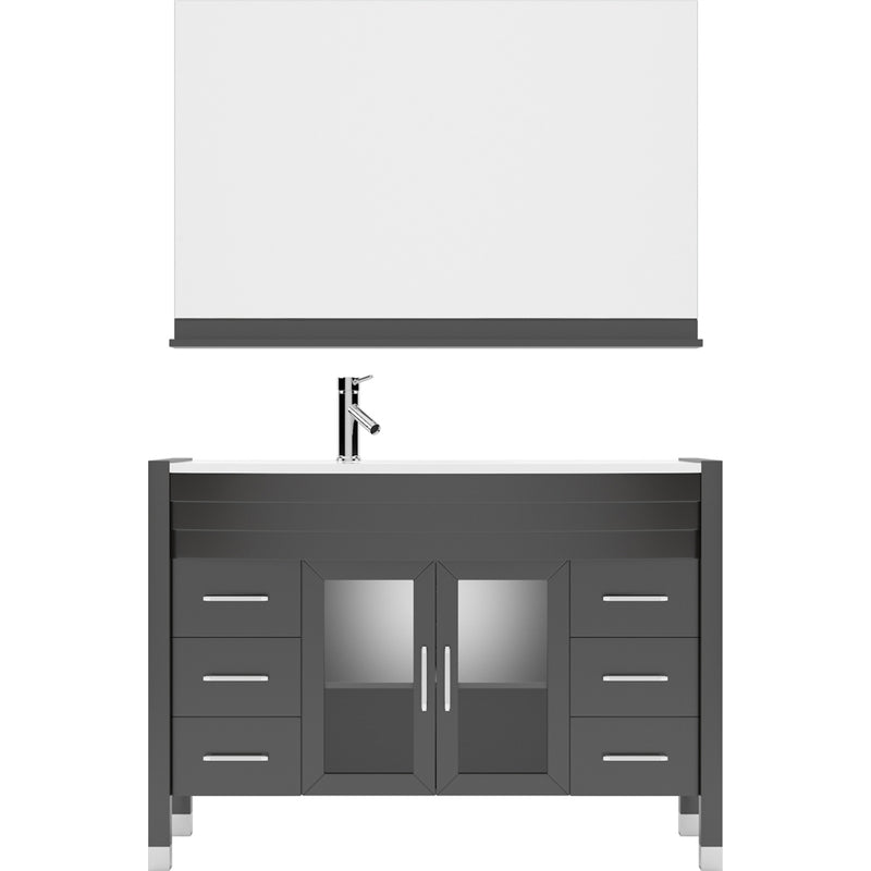 Modern Fittings Ava 48" Single Bath Vanity with Engineered Stone Top and Round Sink