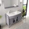 Modern Fittings Ava 48" Single Bath Vanity with Engineered Stone Top and Round Sink Nickel Faucet