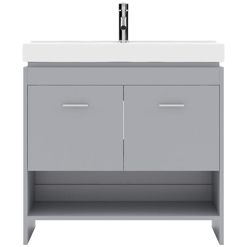 Modern Fittings Gloria 36" Single Bath Vanity with Ceramic Top and Integrated Square Sink