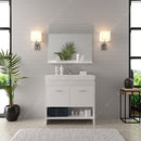 Modern Fittings Gloria 36" Single Bath Vanity with Ceramic Top and Integrated Square Sink