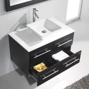 Modern Fittings Marsala 35" Single Bath Vanity with Engineered Stone Top and Square Sink