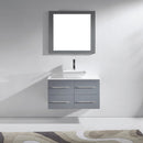 Modern Fittings Marsala 35" Single Bath Vanity with Engineered Stone Top and Square Sink