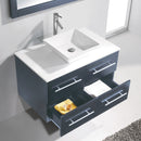 Modern Fittings Marsala 35" Single Bath Vanity with Engineered Stone Top and Square Sink