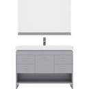 Modern Fittings Gloria 48" Single Bath Vanity and Square Sink Nickel Faucet