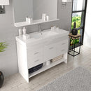 Modern Fittings Gloria 48" Single Bath Vanity and Square Sink Nickel Faucet