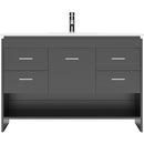 Modern Fittings Gloria 48" Single Bath Vanity with Ceramic Top and Integrated Square Sink