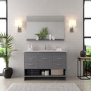 Modern Fittings Gloria 48" Single Bath Vanity with Ceramic Top and Integrated Square Sink