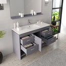 Modern Fittings Gloria 48" Single Bath Vanity with Ceramic Top and Integrated Square Sink