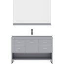 Modern Fittings Gloria 48" Single Bath Vanity with Ceramic Top and Integrated Square Sink