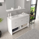 Modern Fittings Gloria 48" Single Bath Vanity with Ceramic Top and Integrated Square Sink