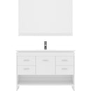 Modern Fittings Gloria 48" Single Bath Vanity with Ceramic Top and Integrated Square Sink