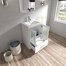 Modern Fittings Zola 24" Single Bath Vanity with Ceramic Top and Integrated Square Sink