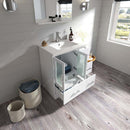 Modern Fittings Zola 30" Single Bath Vanity with Ceramic Top and Integrated Square Sink