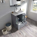 Modern Fittings Zola 30" Single Bath Vanity with Engineered Stone Top and Square Sink