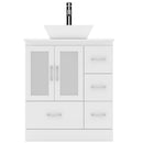 Modern Fittings Zola 30" Single Bath Vanity with Engineered Stone Top and Square Sink