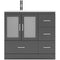 Modern Fittings Zola 36" Single Bath Vanity with Ceramic Top and Integrated Square Sink