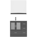 Modern Fittings Zola 36" Single Bath Vanity with Ceramic Top and Integrated Square Sink Faucet