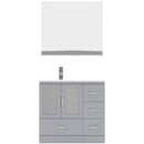 Modern Fittings Zola 36" Single Bath Vanity with Ceramic Top and Integrated Square Sink