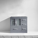 Modern Fittings Zola 36" Single Cabinet in Gray Vanity