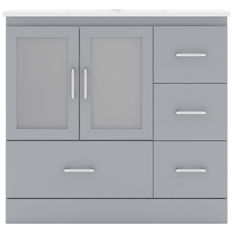 Modern Fittings Zola 36" Single Cabinet in Gray Vanity