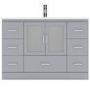 Modern Fittings Zola 48" Single Bath Vanity with Ceramic Top and Integrated Square Sink