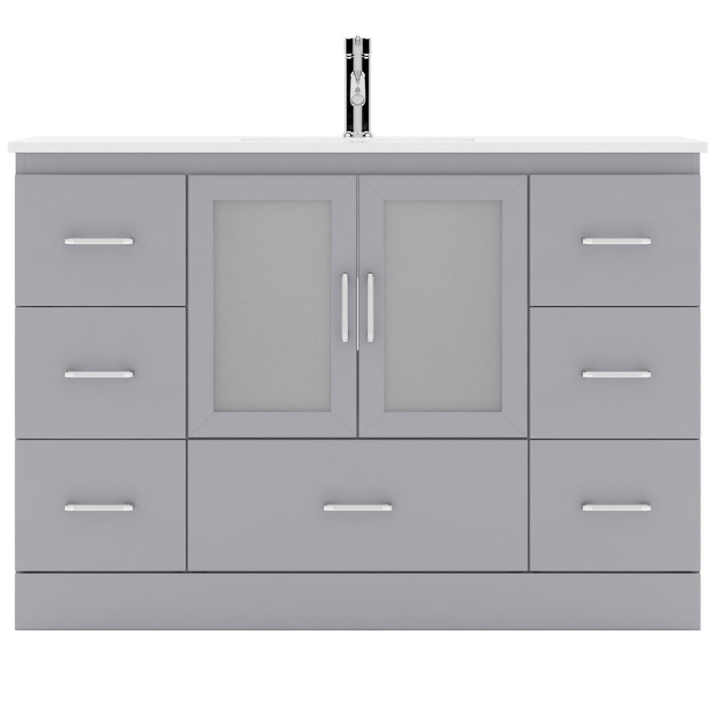 Modern Fittings Zola 48" Single Bath Vanity with Ceramic Top and Integrated Square Sink