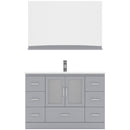 Modern Fittings Zola 48" Single Bath Vanity with Ceramic Top and Integrated Square Sink