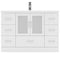 Modern Fittings Zola 48" Single Bath Vanity with Ceramic Top and Integrated Square Sink