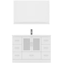 Modern Fittings Zola 48" Single Bath Vanity with Ceramic Top and Integrated Square Sink