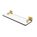 Allied Brass Montero Collection 16 Inch Glass Vanity Shelf with Beveled Edges MT-1-16-PB