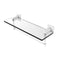 Allied Brass Montero Collection 16 Inch Glass Vanity Shelf with Integrated Towel Bar MT-1-16TB-WHM