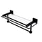 Allied Brass Montero Collection 16 Inch Gallery Glass Shelf with Towel Bar MT-1-16TB-GAL-BKM