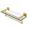 Allied Brass Montero Collection 16 Inch Gallery Glass Shelf with Towel Bar MT-1-16TB-GAL-PB