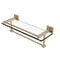 Allied Brass Montero Collection 16 Inch Gallery Glass Shelf with Towel Bar MT-1-16TB-GAL-SCH