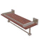 Allied Brass Montero Collection 16 Inch IPE Ironwood Shelf with Gallery Rail and Towel Bar MT-1-16TB-GAL-IRW-PEW