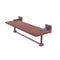 Allied Brass Montero Collection 16 Inch Solid IPE Ironwood Shelf with Integrated Towel Bar MT-1TB-16-IRW-CA