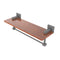 Allied Brass Montero Collection 16 Inch Solid IPE Ironwood Shelf with Integrated Towel Bar MT-1TB-16-IRW-GYM