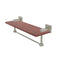 Allied Brass Montero Collection 16 Inch Solid IPE Ironwood Shelf with Integrated Towel Bar MT-1TB-16-IRW-PNI