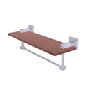 Allied Brass Montero Collection 16 Inch Solid IPE Ironwood Shelf with Integrated Towel Bar MT-1TB-16-IRW-SCH