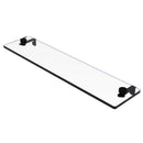 Allied Brass Montero Collection 22 Inch Glass Vanity Shelf with Beveled Edges MT-1-22-BKM