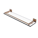 Allied Brass Montero Collection 22 Inch Glass Shelf with Gallery Rail MT-1-22-GAL-BBR