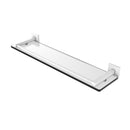 Allied Brass Montero Collection 22 Inch Glass Shelf with Gallery Rail MT-1-22-GAL-WHM