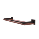 Allied Brass Montero Collection 22 Inch Solid IPE Ironwood Shelf with Gallery Rail MT-1-22-GAL-IRW-ABZ