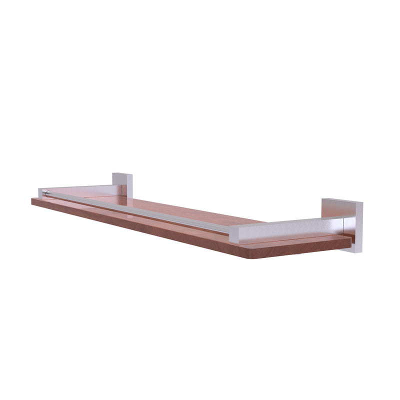 Allied Brass Montero Collection 22 Inch Solid IPE Ironwood Shelf with Gallery Rail MT-1-22-GAL-IRW-SCH