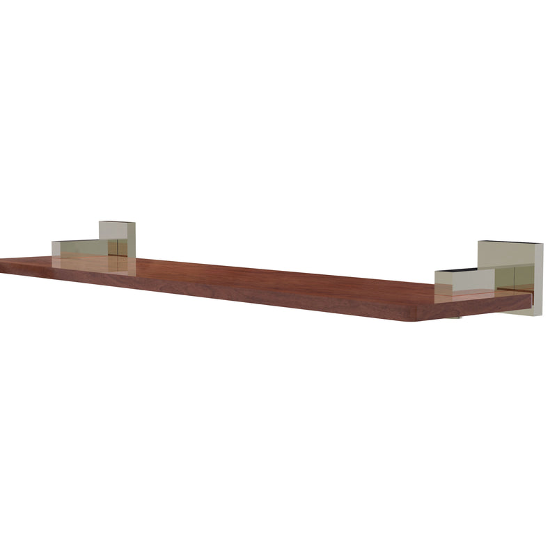 Allied Brass Montero Collection 22 Inch Solid IPE Ironwood Shelf MT-1-22-IRW-PNI